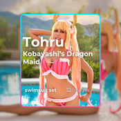 Tohru from Kobayashi's Dragon Maid Swimsuit Cosplay Set!