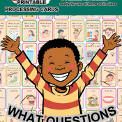 52 "What" Questions: Build Language and Understanding (104 Cards)