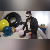 Balloons blow ride ando pop!!