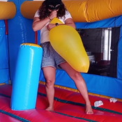 Big balloons, sexy woman, big inflatable !!! (non pop)