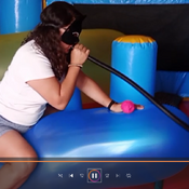 Big balloons, sexy woman, big inflatable !!! (non pop)