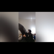 Big inflatable tube blow ride and pop!!