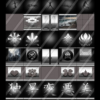 BLACK SYMBOLS C0LLECTION ANTAMS 35 TEXTURES  FOR IMVU