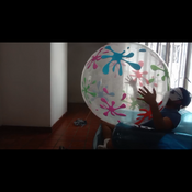 Blow AND pop clear 42 inches beachball