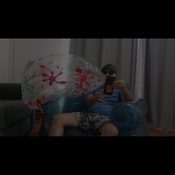 Blow AND pop clear 42 inches beachball