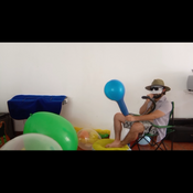 Blow non pop big blue balloon!!