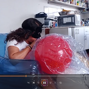 Inflatable chair clear blow and balloons blow insite!!!