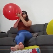Balloons blow and pop by Alice!!!