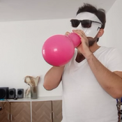Blowing up 10 balloons in 10 minutes (no pop)