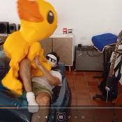 Inflatable duck mouth blow ;)