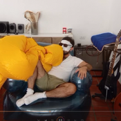 Inflatable duck mouth blow ;)