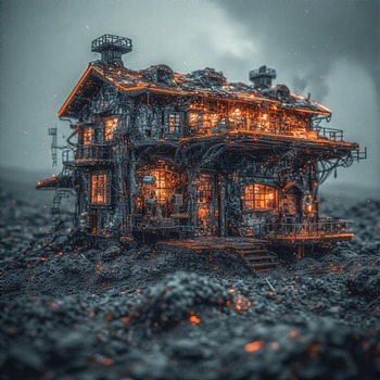 Jerome.C.House (American,1991) Machine Lava Town 2025