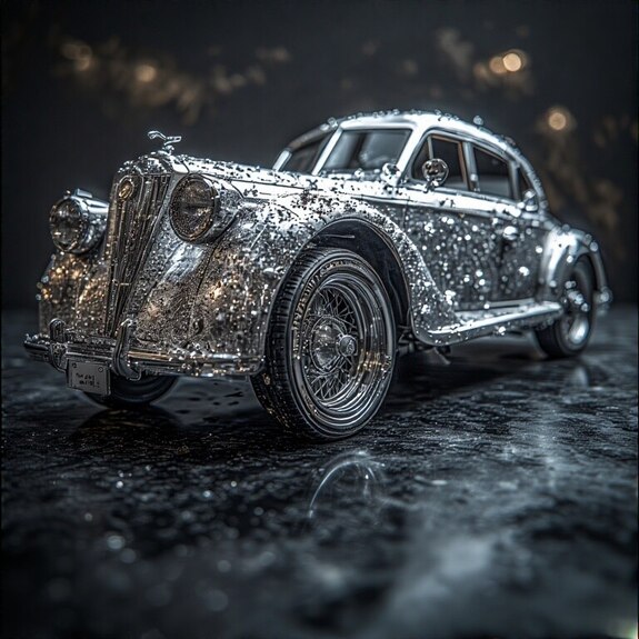 Jerome.C.House (American,1991) Metallic Silver Town 2025