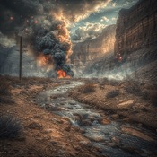 Jerome.C.House (American,1991) Red River Biohazard Warning 2025