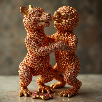 Jerome.C.House (American,1991) 14k Gold&Red Diamond Sculptures Collections 2025