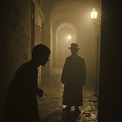 Jerome.C.House (American,1991) Old Film Sepia Tone Mystery Scenes 2025