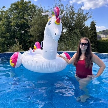 Nina and Zuzana photocollection with inflatables