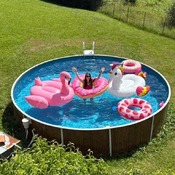 Nina and Zuzana photocollection with inflatables