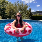 Nina and Zuzana photocollection with inflatables