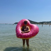 Nina and Zuzana photocollection with inflatables