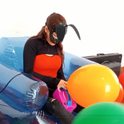 Pop balloons high heels