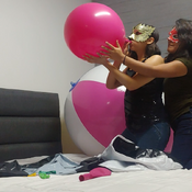 Tuftex 24 blow to pop and sit to pop!! Alice and Julie!!