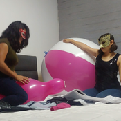 Tuftex 24 blow to pop and sit to pop!! Alice and Julie!!