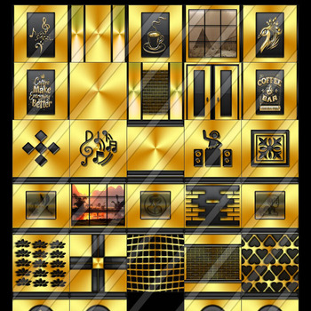 Yellow with highlights 30 textures for imvu  (plus gift pack)