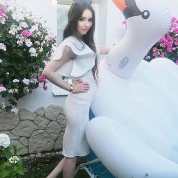 Zuzana and Radana with inflatables in the garden