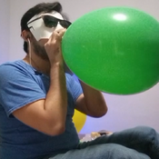 28 minutes blowing up balloons!!!