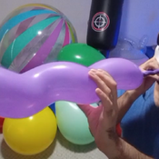 28 minutes blowing up balloons!!!