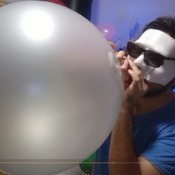 28 minutes blowing up balloons!!!