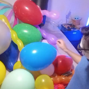 28 minutes blowing up balloons!!!