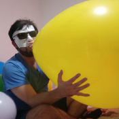 28 minutes blowing up balloons!!!