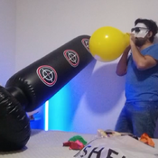 28 minutes blowing up balloons!!!