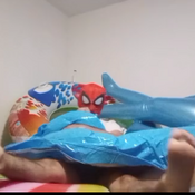 59 minutes blowing up inflatables!!!