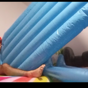 59 minutes blowing up inflatables!!!