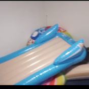 59 minutes blowing up inflatables!!!