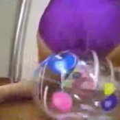 Japanese sit to pop beach ball