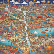 Jerome.C.House (American,1991) World Map Towns Sideshow Video 2025