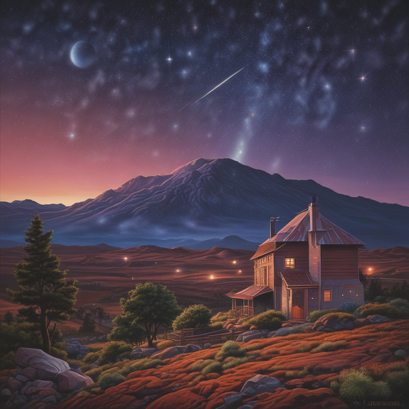 Jerome.C.House (American,1991) Meteor shower & MaunaKea West 2025