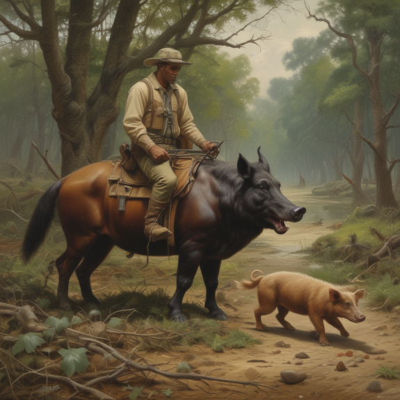 Jerome.C.House (American,1991) Hog Hunt 2025