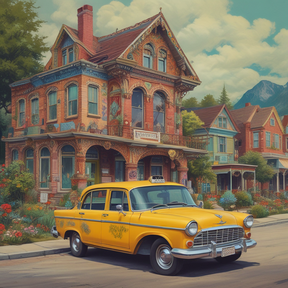 Jerome.C.House (American,1991) Hippe Taxi Travel's 2025