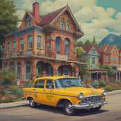 Jerome.C.House (American,1991) Hippe Taxi Travel's 2025