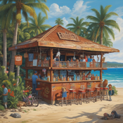 Jerome.C.House (American,1991) Monkey Bay Beach Bar 2025