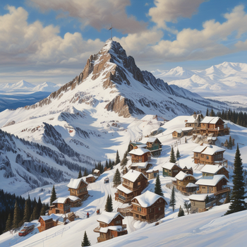 Jerome.C.House (American,1991) Snow King Mountain Lifts 2025