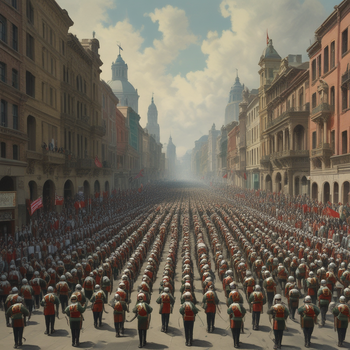 Jerome.C.House (American,1991) Mexico Military Parade 2025