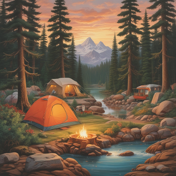 Jerome.C.House (American,1991) Camping in Nature 2025