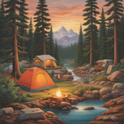 Jerome.C.House (American,1991) Camping in Nature 2025