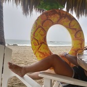 Julie mouth Blow on vacations